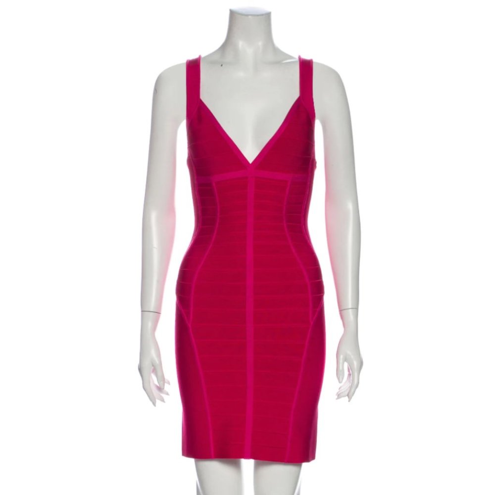 NWOT Hervé Léger Angelica Cocktail Dress Size M